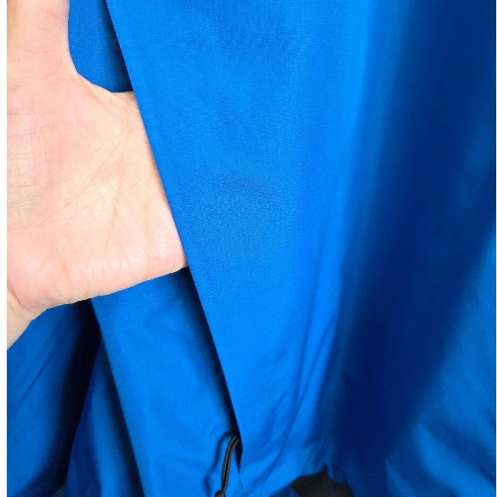 Huk Mens Gunwale Rain Jacket Blue Water Wind Proof Fishing Hooded Coat 2XL